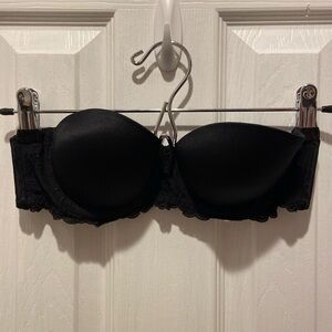 WonderBra Black Lace Strapless Bra 32B (No Straps) #1